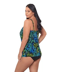 Miraclesuit Plus Underwire High Scoop Neck Tankini Top