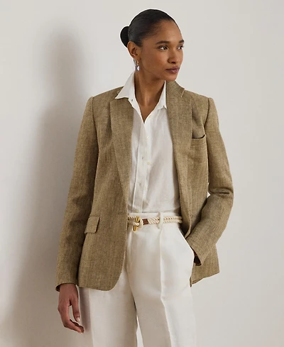 Lauren Ralph Women's Herringbone Long-Sleeve Blazer