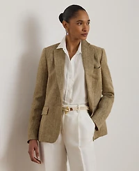 Lauren Ralph Women's Herringbone Long-Sleeve Blazer