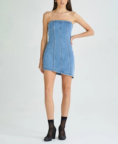 Abrand Women's Bustier Strapless Mini Dress