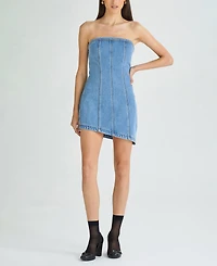 Abrand Women's Bustier Strapless Mini Dress