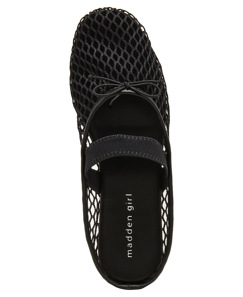 Madden Girl Women's Bonita Mesh Mary Jane Slip-On Ballet Flats
