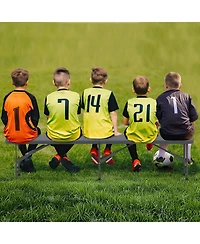 Mecale 6 ft Plastic Folding Bench with Carry Handle and Lock, Portable Seating