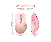 Risokeys Wired Gaming Mouse, 3600 Dpi Adjustable, 7-Color Rgb Backlit