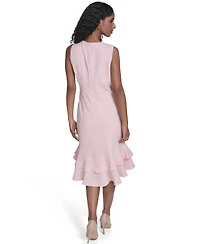 Tommy Hilfiger Petite Embossed Crewneck Midi Dress