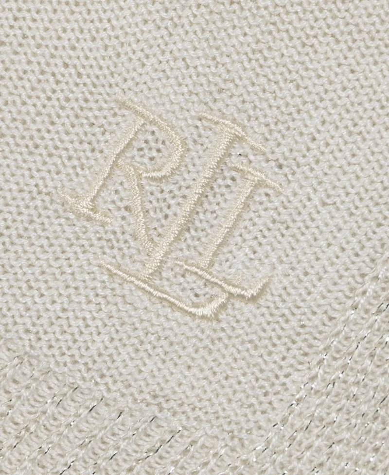 Lauren Ralph Lauren Shine Border Tissue Weight Ruana Wrap