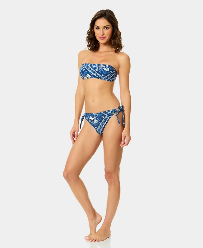 CeCe Women's Over the Shoulder Bandeau Neck Bikini Top