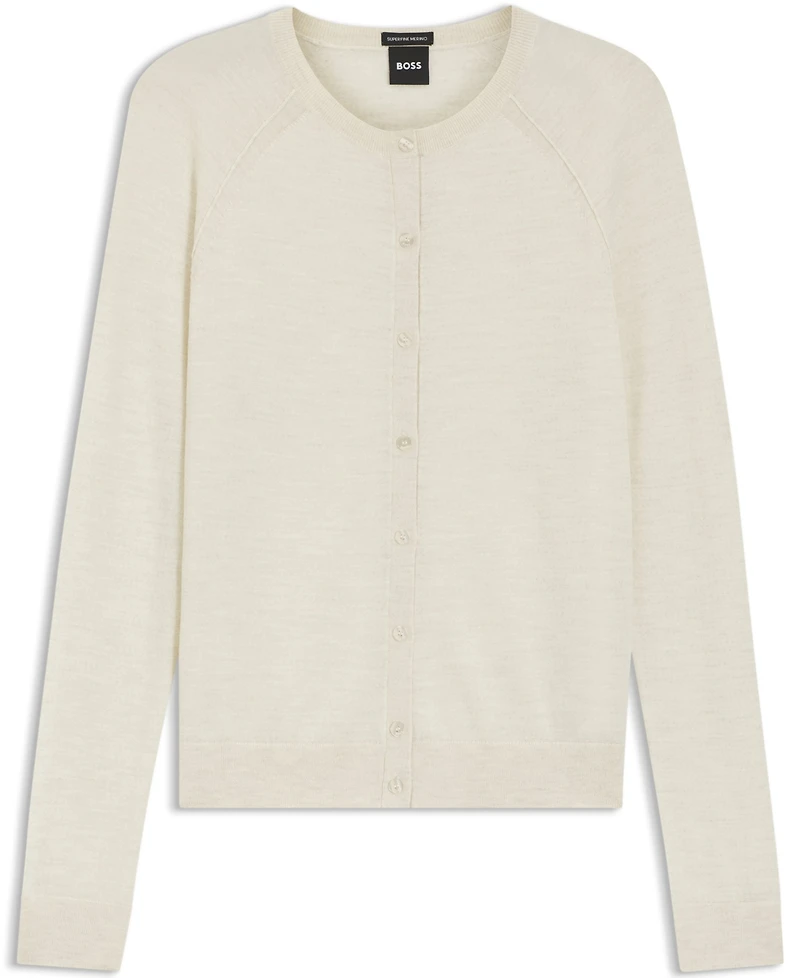 Boss by Hugo Women's Extra-Fine Merino Wool Button-Up Cardigan Sweater
