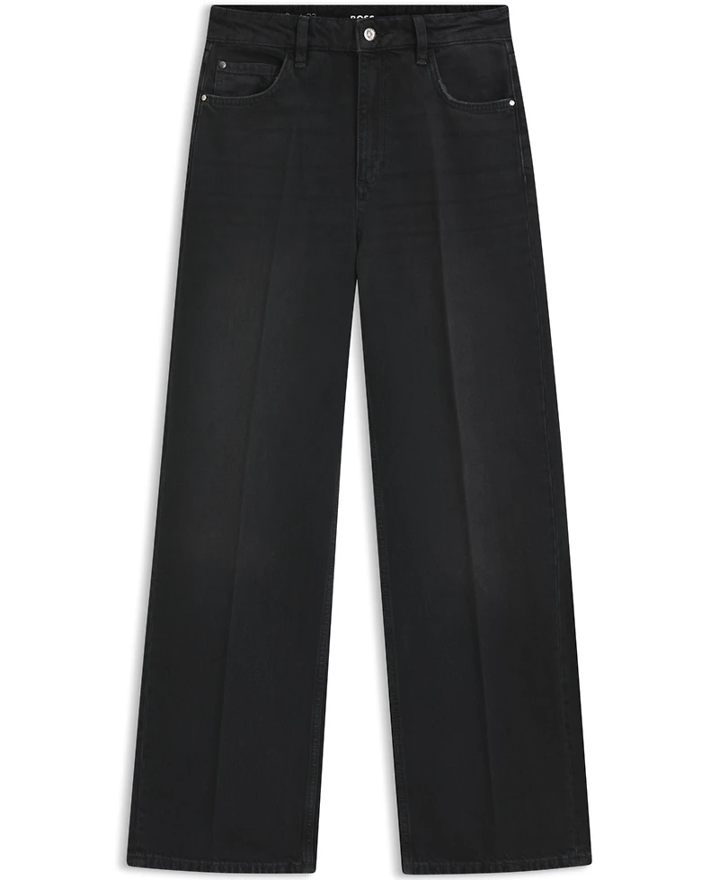 Boss by Hugo Women's Rigid Denim Boyfriend-Fit Jeans