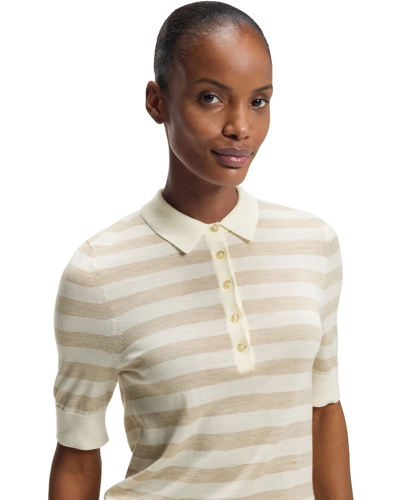 Boss by Hugo Women's Merino Wool Short-Sleeved Sweater