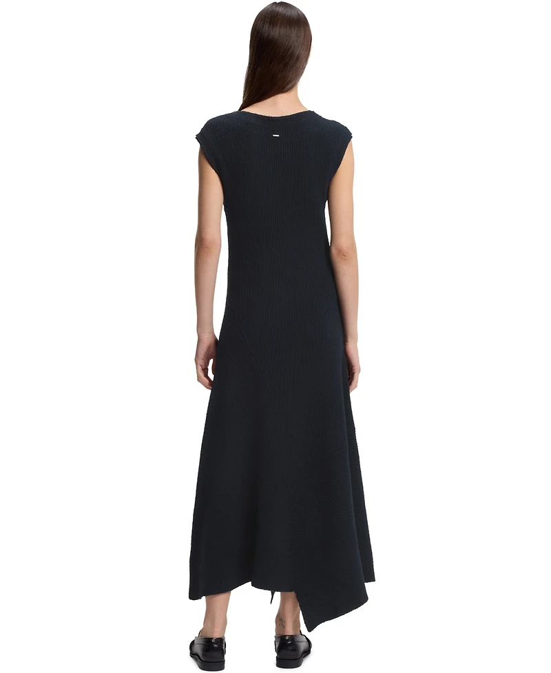 Boss by Hugo Women's Boucle Yarn Slim-Fit Ribbed Dress