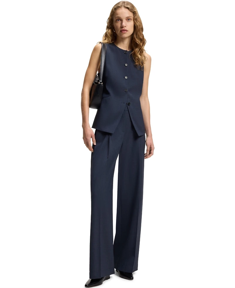 Boss by Hugo Women's Virgin Wool Slim-Fit Vest