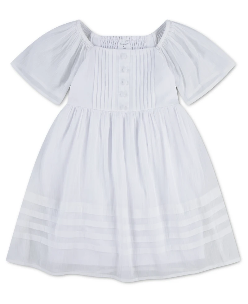 abercrombie kids Girls' Pintuck Square Neck Mini Dress