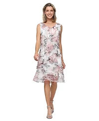 Sl Fashions Petite Tiered Shimmer V-Neck Jacket Dress