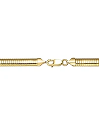 Sterling Silver 14K Gold Plated Omega Bracelet-Unisex