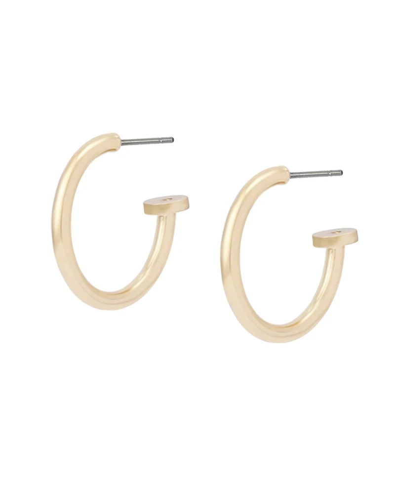 Robert Lee Morris Soho Silver Minimal Huggie Earrings