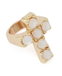 Robert Lee Morris Soho Mother of Pearl Cross Band Ring