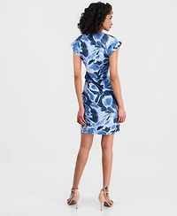 Anne Klein Women's Printed Wrap Sheath Dress