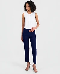 Anne Klein Women's Pull-On Hollywood Waist Straight Ankle Pants