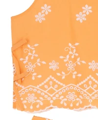 Rare Editions Girls' 7-16 Embroidered Eyelet Top and Shorts, 2-Piece Set