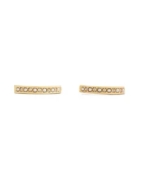Coach Faux Stone Classic Mother of Pearl Huggie Earrings