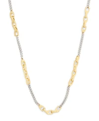 Coach Two-Tone Signature C Mixed Chain Necklace
