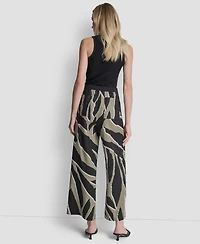 Dkny Women's Printed Drawstring Ankle-Length Pants