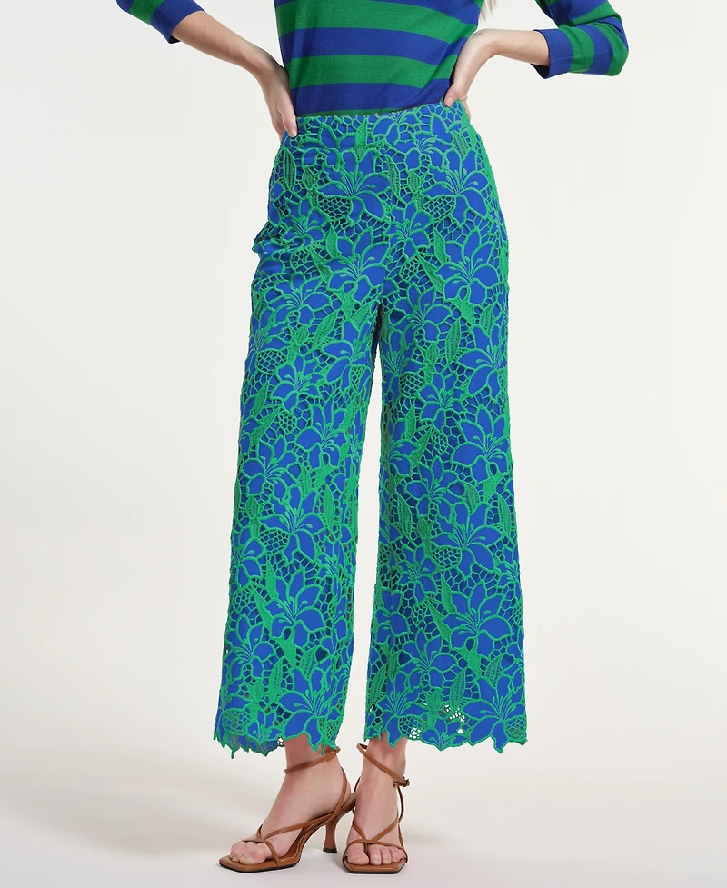 Isaac Mizrahi Women's High-Rise Straight Leg Pants