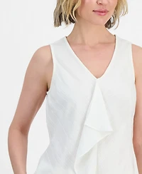 Kasper Women's Ruffle-Front Sleeveless Top
