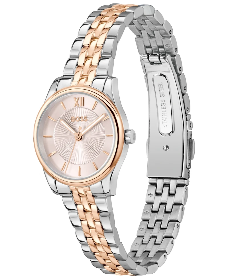 Hugo Boss Women's Graceful Mina Quartz Two Tone Stainless Steel Watch, 25mm