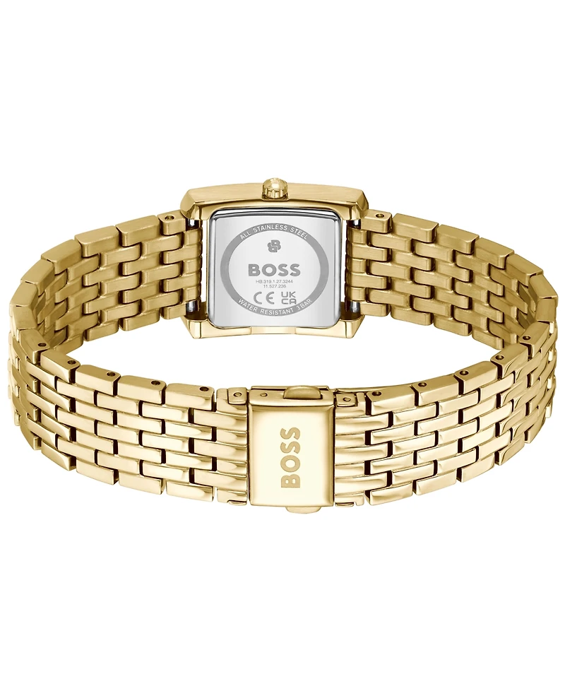 Hugo Boss Women's Lucy Scala Quartz Ionic Plated Thin Gold Steel Watch, 22mm