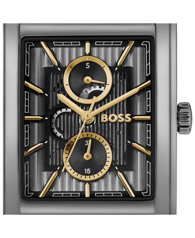 Hugo Boss Men's Principle Dress Multi Quartz Multi Ionic Plated Grey Steel Watch, 42.5mm