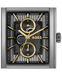 Hugo Boss Men's Principle Dress Multi Quartz Multi Ionic Plated Grey Steel Watch, 42.5mm