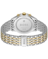 Hugo Boss Men's Stratus Quartz Chrono Stainless Steel Ionic Plated Thin Gold Steel Watch, 41mm