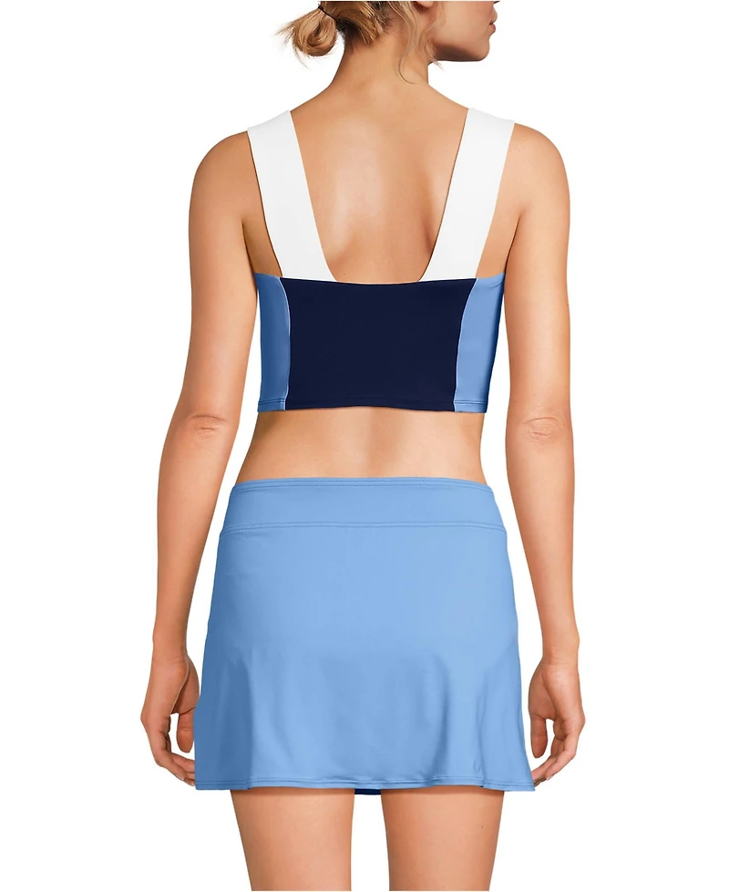 Lands' End Women's Square Neck Midkini Top 16.75"