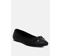 naoki quilted faux leather ballerinas