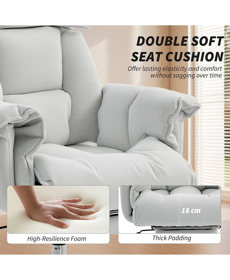 Homcom Executive Office Chair, Computer Desk Chair with Footrest,