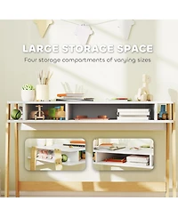 Hongge Kids Desk and Chair Set with Storage for Ages 3–12