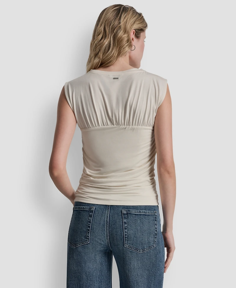 Dkny Jeans Women's Crewneck Sleeveless Top