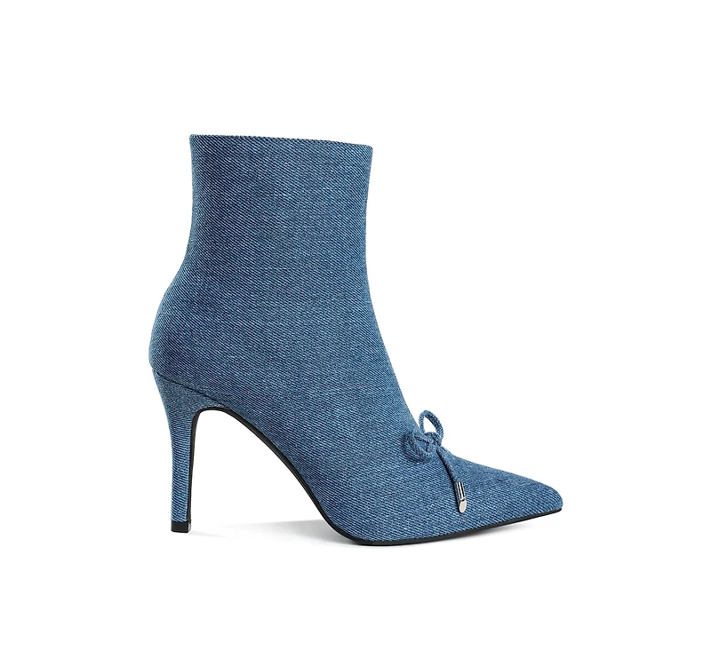 Rag & Co Womens Milda Denim Stiletto Boots