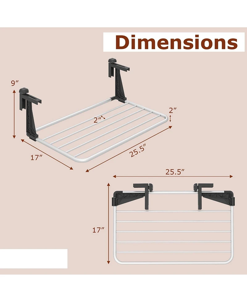 Ecooso Portable Aluminum Clothes and Towel Drying Rack, Folding Stand