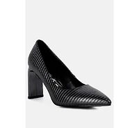 Tickles Italian Block Heel Pumps
