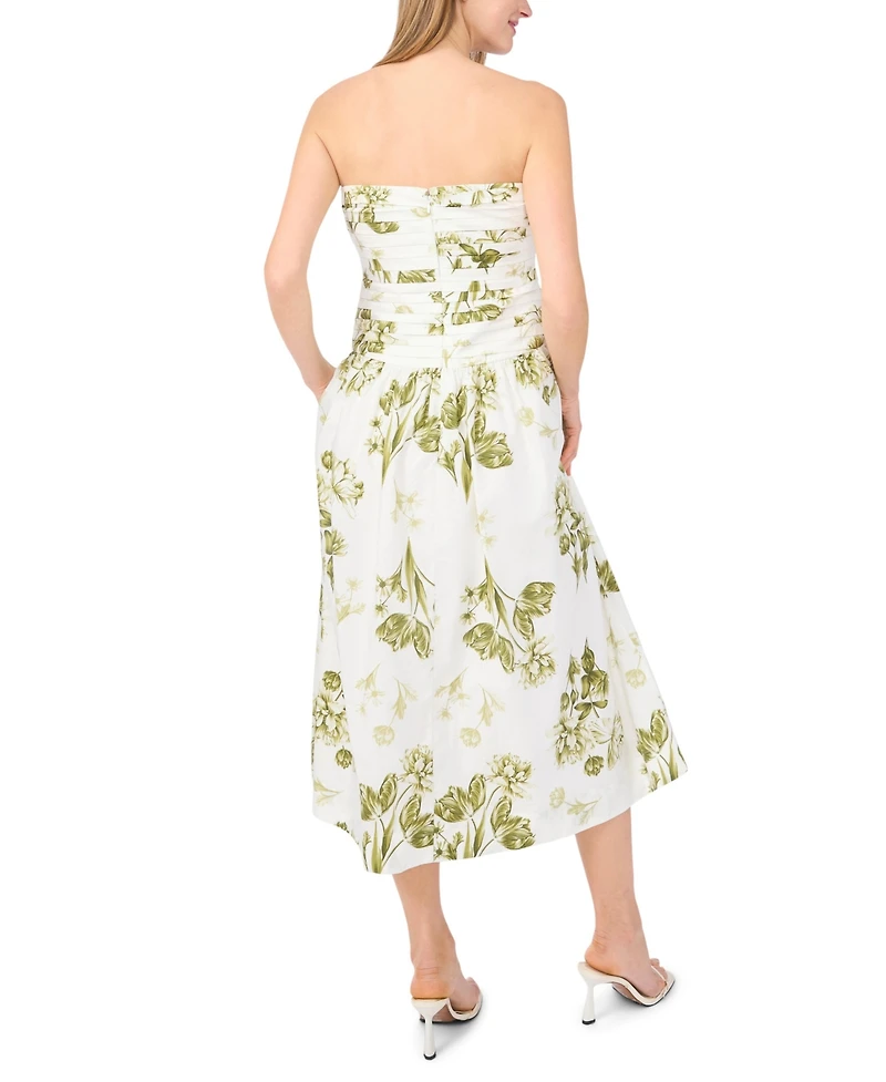 1.state Women's Strapless Sleeveless Bodice Dress