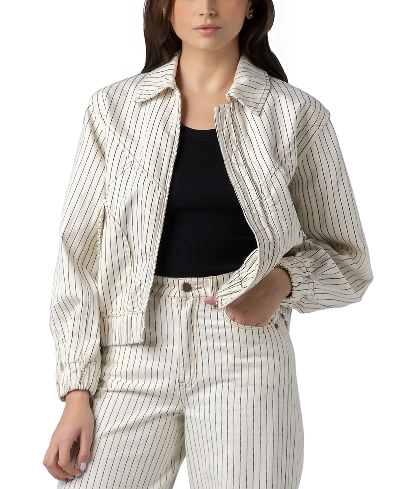 Blank Nyc Women's Rail Road Striped Barrell Pants