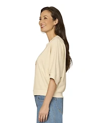Democracy Petite Crewneck Dolman Short-Sleeve Top