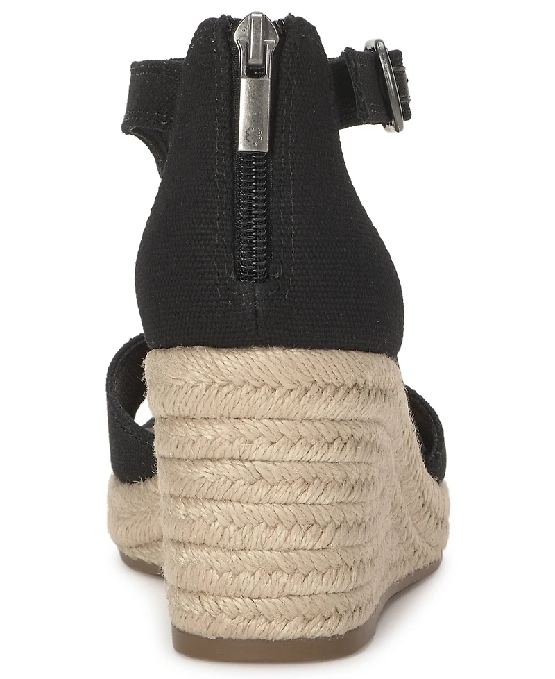 Lucky Brand Women's Cyleste T-Strap Espadrille Wedge Sandals