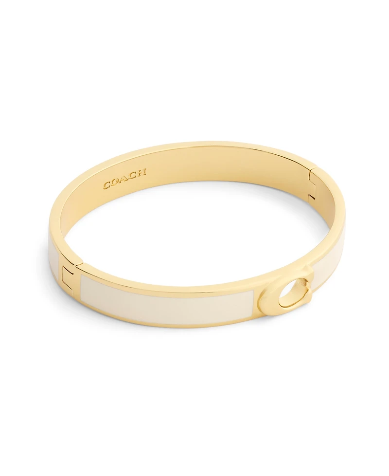 Coach Chalk Signature C Enamel Bangle Bracelet