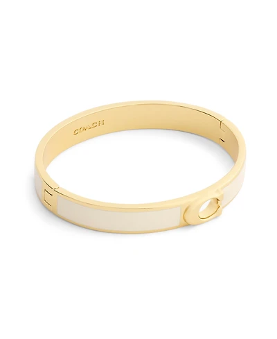 Coach Chalk Signature C Enamel Bangle Bracelet