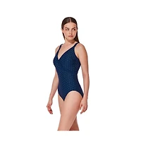 Gottex Women's Scaled Up Surplice Knit One Piece