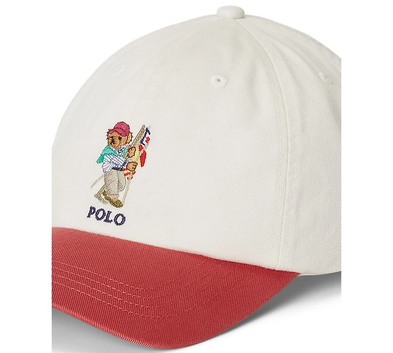 Polo Ralph Lauren Boys' 2T-7 Bear Chino Ball Cap